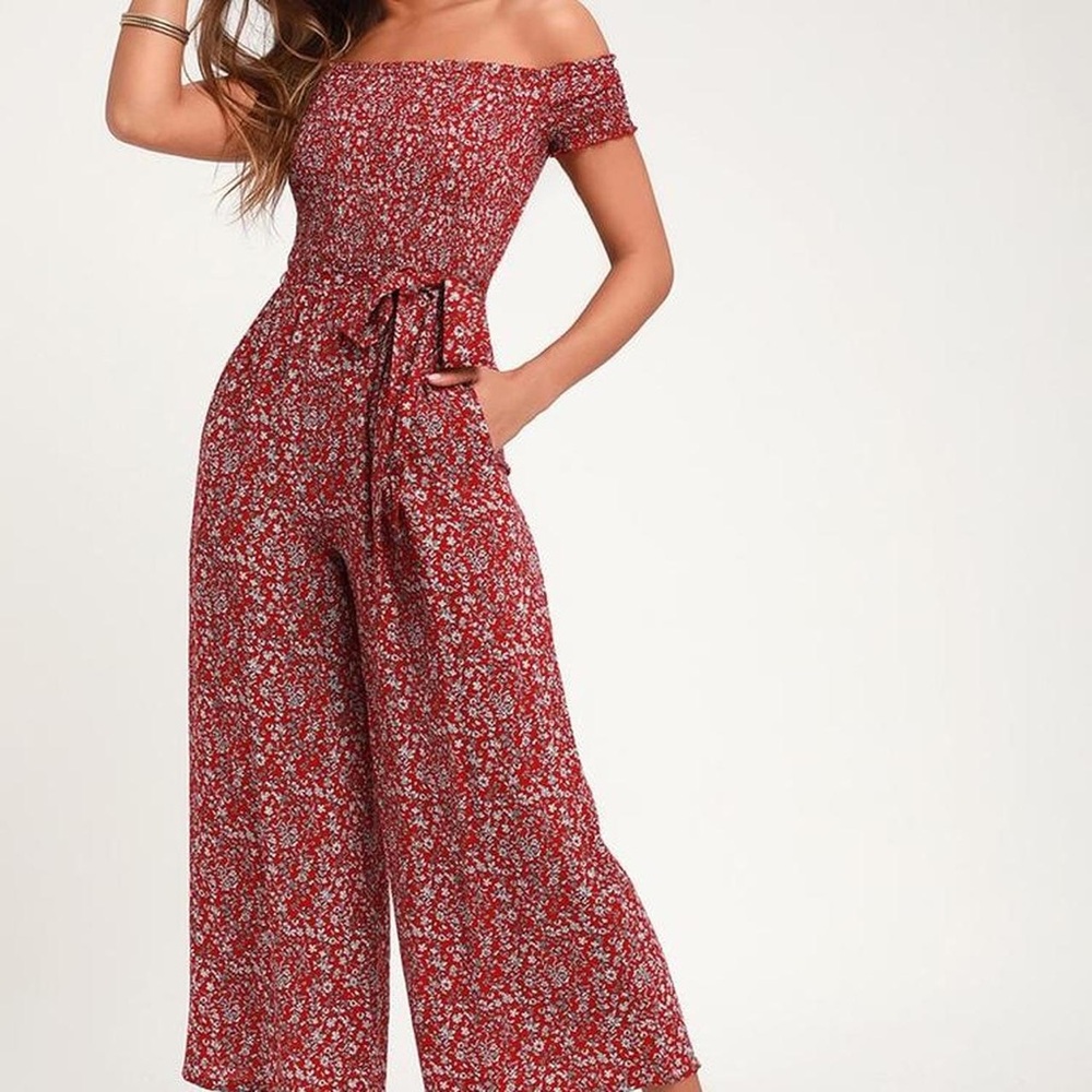 Floral Off-Shoulder Jumpsuit - Lulu’s XS